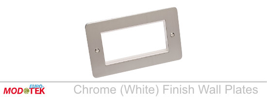 Chrome (White) Finish Wall Plates